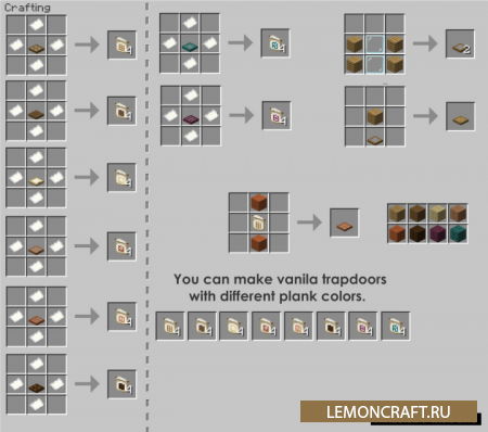Мод на резные люки Macaw's Trapdoors [1.16.5] [1.15.2] [1.14.4]